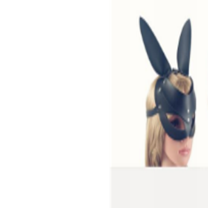 Faux Leather Rabbit Fetish Mask