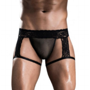 Josh Sexy Black Underwear for Men Suspender Style