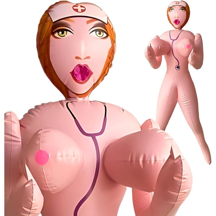 בובת מין רופאה מתנפחת עם חורים לגברים