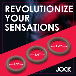 Jock Discreet סט קוקרינגים דיסקרטיים מסיליקון בצבע עור כהה