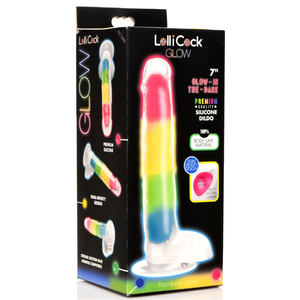 דילדו צבעוני זוהר בחושך Glow-in-the-Dark Rainbow​
