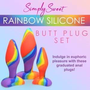 שלישיית פלאגים אנאליים צבעוניים בגדלים Simply Sweet