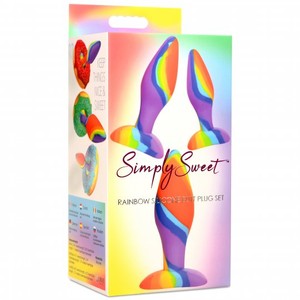 שלישיית פלאגים אנאליים צבעוניים בגדלים Simply Sweet