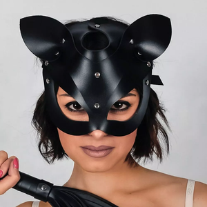 Faux Leather Animal Mask - Squirrel