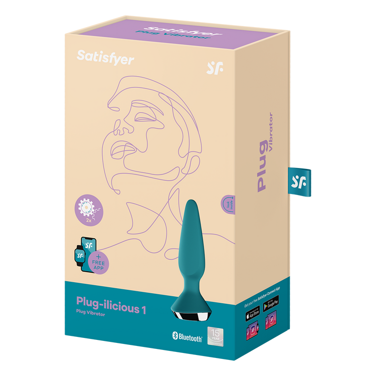Plug-ilicious 1 פלאג אנאלי רוטט עם אפליקציה Satisfyer