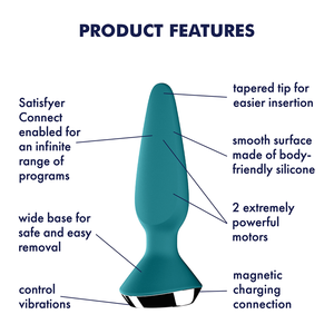 Plug-ilicious 1 פלאג אנאלי רוטט עם אפליקציה Satisfyer