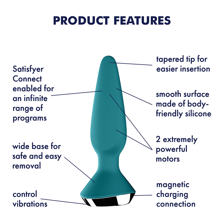 Plug-ilicious 1 פלאג אנאלי רוטט עם אפליקציה Satisfyer