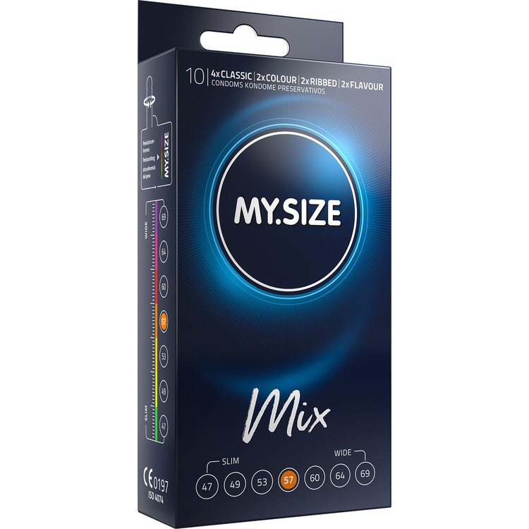 10 קונדומים MY SIZE Mix- קונדומים במידה 57 מ"מ