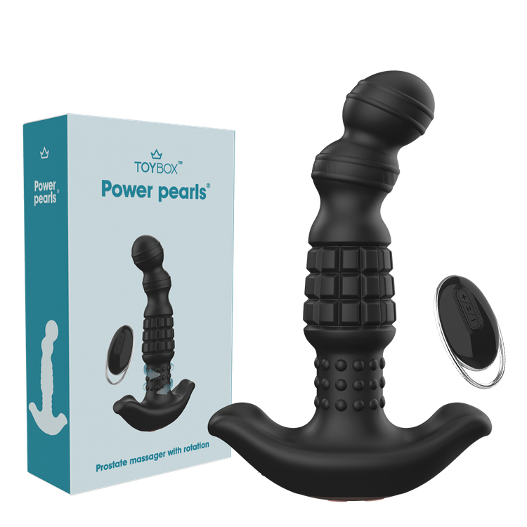 Power pearls מעסה ערמונית רוטט ומסתובב ToyBox