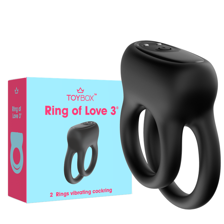 טבעת רטט כפולה Ring of love 3