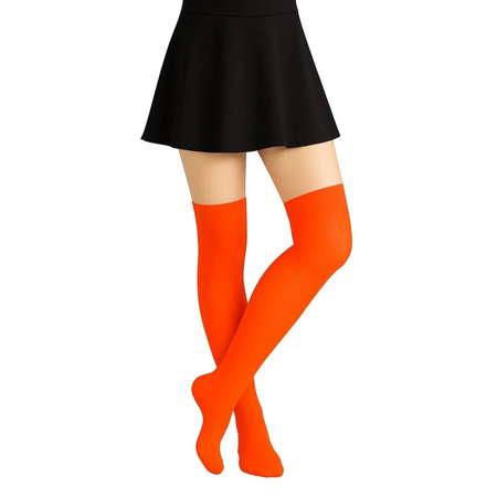 גרביים גבוהות מעל הברך - כתום