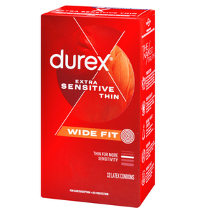 Durex Extra Senstive Thin קונדומים דקים ורחבים - Wide fit
