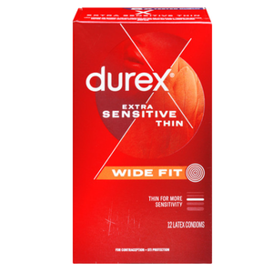 Durex Extra Senstive Thin קונדומים דקים ורחבים - Wide fit
