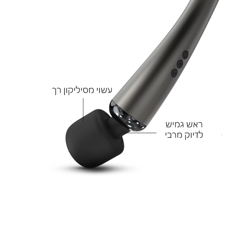 MegaWand מאג'יק וונד עוצמתי כסוף לדגדגן Dorcel​