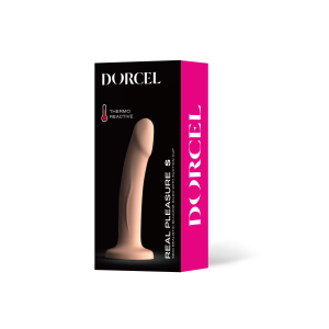 Real Pleasure  - דילדו רגיש לטמפרטורות - 16 ס"מ צבע גוף Dorcel​​