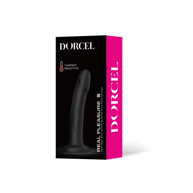 Real Plesure  - דילדו רגיש לטמפרטורות - צבע שחור Dorcel​