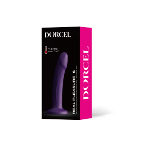 Real Pleasure  - דילדו רגיש לטמפרטורות - 16 ס"מ צבע סגול Dorcel​​