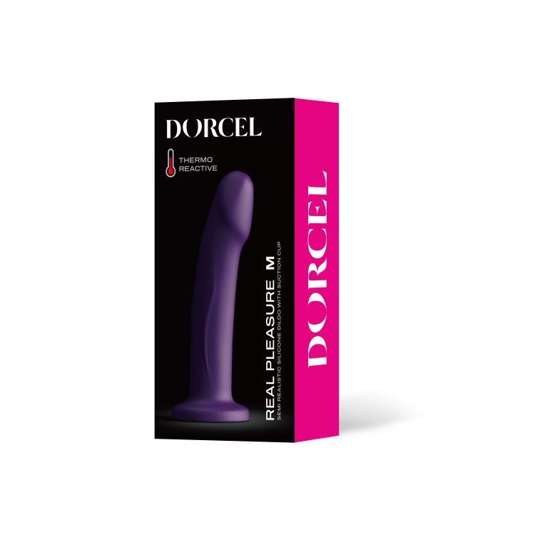 Real Pleasure  - דילדו רגיש לטמפרטורות - צבע סגול Dorcel​