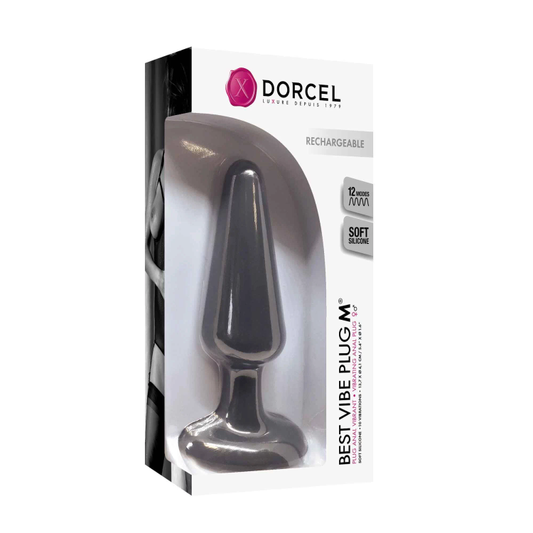 פלאג אנאלי בינוני עשוי סיליקון שחור Dorcel