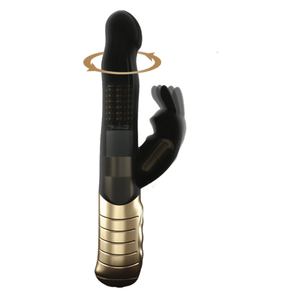 2.0 Baby Rabbit ויברטור נטען עם חרוזים מסתובבים וארנב רוטט לדגדגן Dorcel​ - שחור