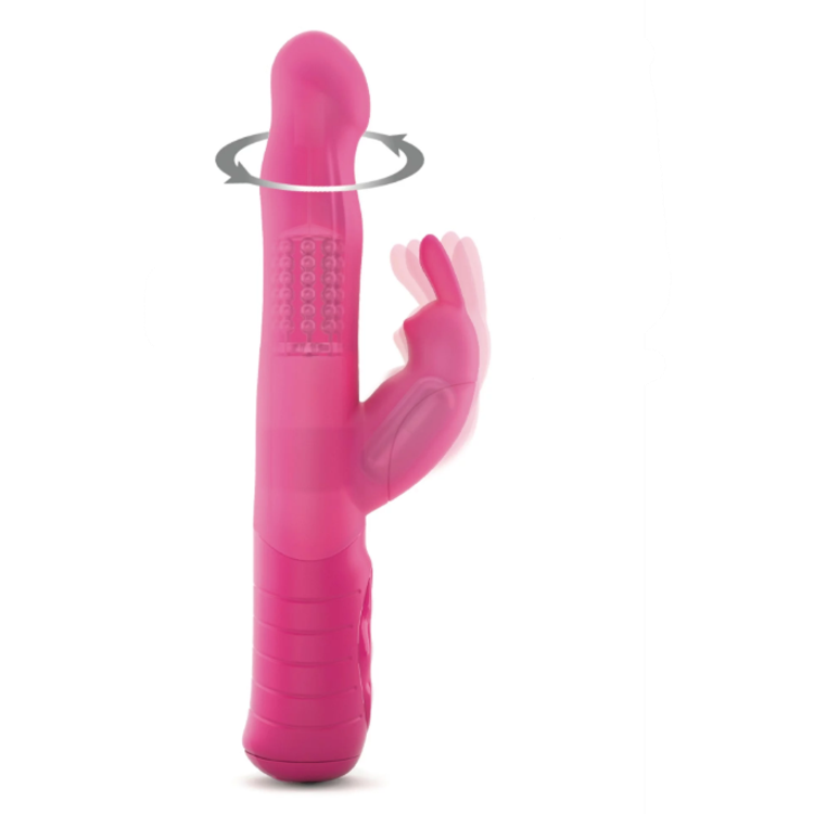 2.0 Baby Rabbit ויברטור ארנבון עם חרוזים נטען Dorcel​ ורוד