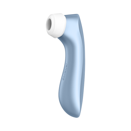 Pro 2 +  שואב יניקה עוצמתי לדגדגן עם רטט - כחול מטאלי Satisfyer​​​