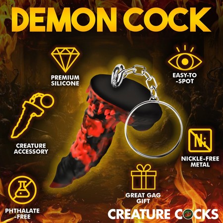 Fire Demon מחזיק מפתחות מיני דילדו Creature Cocks