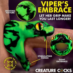 Master Cobra טבעת פין סיליקון נחש פנטזיה Creature Cocks