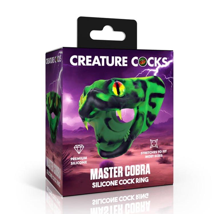 Master Cobra טבעת פין סיליקון נחש פנטזיה Creature Cocks
