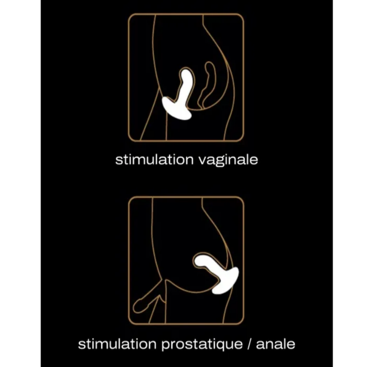 P-Finger ויברטור - פלאג מתכופף עם שלט Dorcel