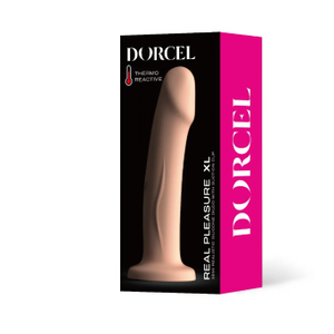 Real Pleasure XL דילדו גוף בהיר גמיש רגיש לטמפרטורות 20.5 ס"מ Dorcel​​