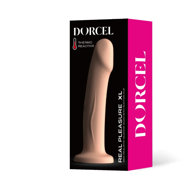 Real Pleasure XL דילדו גוף בהיר גמיש רגיש לטמפרטורות 20.5 ס"מ Dorcel​​