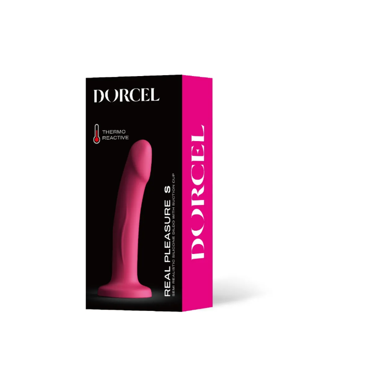 Real Pleasure  - דילדו רגיש לטמפרטורות - 16 ס"מ צבע ורוד Dorcel​​
