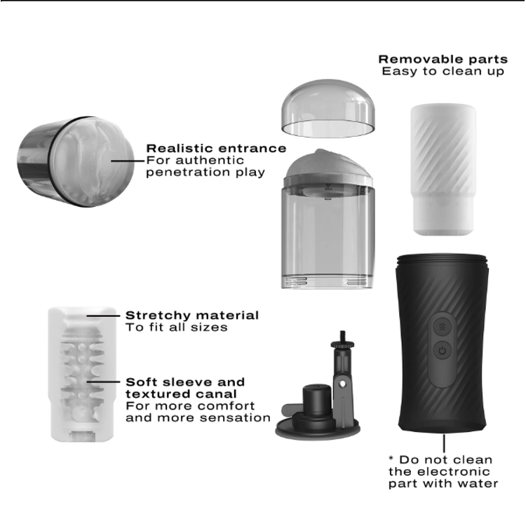 Thrust Blow מאונן מפמפם עם מעמד לגבר Dorcel