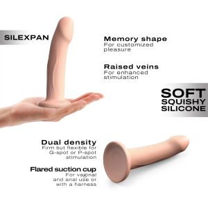 Real Pleasure L דילדו גוף בהיר גמיש רגיש לטמפרטורות 19.5 ס"מ Dorcel​​