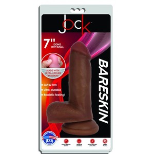 דילדו ריאליסטי חום 18.4 ס"מ Jock Bareskin 7 TPE
