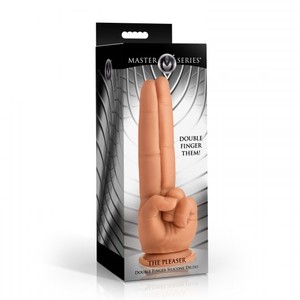 דילדו סיליקון אצבעות ענקיות כפולות The Pleaser Double Finger