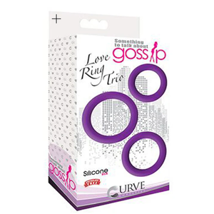 סט טבעות פין סיליקון סגול Gossip Love Ring