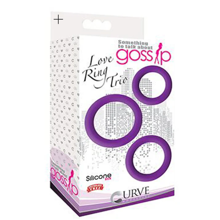סט טבעות פין סיליקון סגול Gossip Love Ring