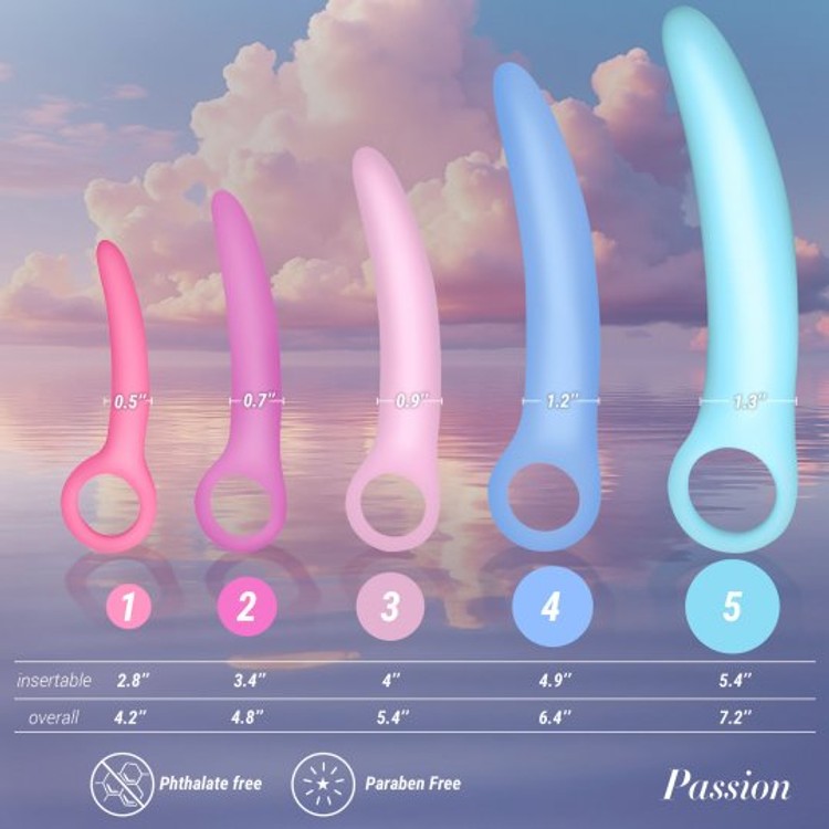 Passion Kegel Set ערכה של חמיש דילטורים מסיליקון