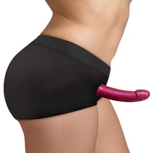 Mod 3XL סטראפאון שחור בעיצוב תחתון בוקסר לנשים