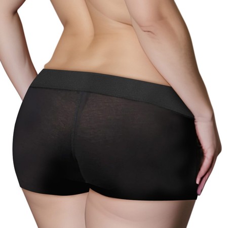 Mod 3XL סטראפאון שחור בעיצוב תחתון בוקסר לנשים