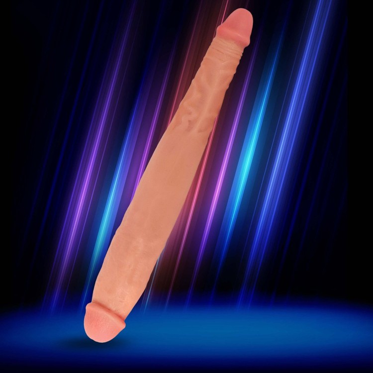 JOCK 13 Flesh דילדו PVC כפול 33 ס"מ בצבע בהיר