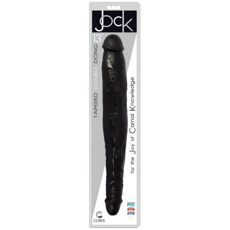 JOCK 13 Black דילדו PVC כפול 33 ס"מ בצבע שחור