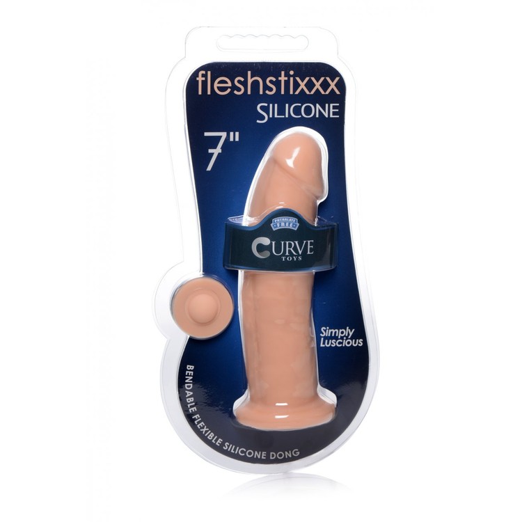 Fleshstixxx 7 דילדו סיליקון מציאותי ללא אשכים 23 ס"מ Curve Toys