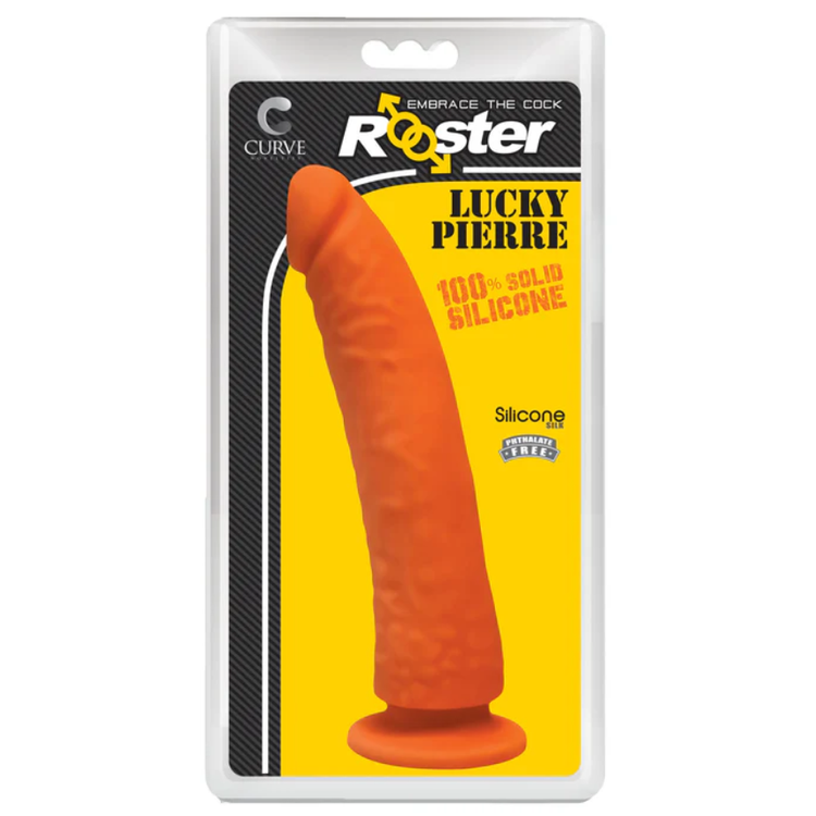 Lucky Pierre By Rooster דילדו סיליקון כתום 21 ס"מ