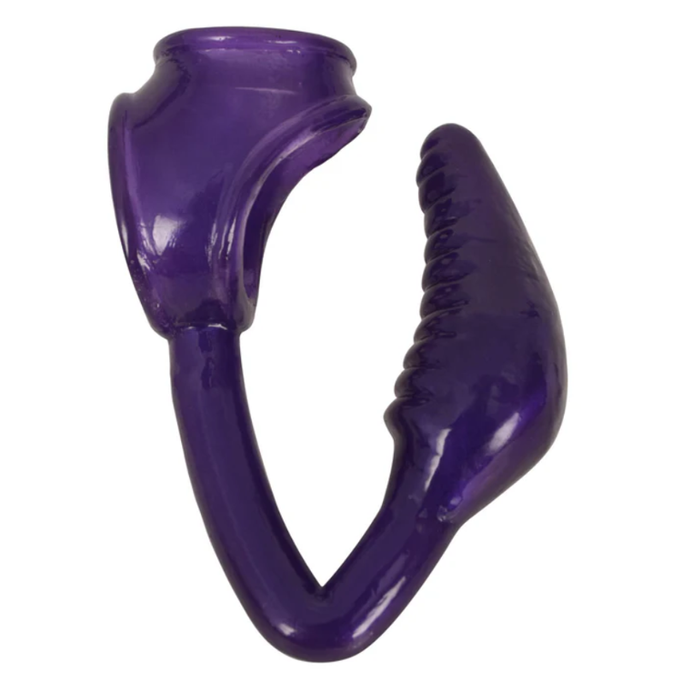 The Earl קוקרינג כפול עם פלאג אנאלי סגול מלכותי Royal Hiney