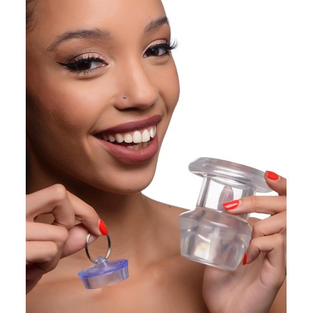 Ass Bung באט פלאג חלול ושקוף עם פקק Master Series L