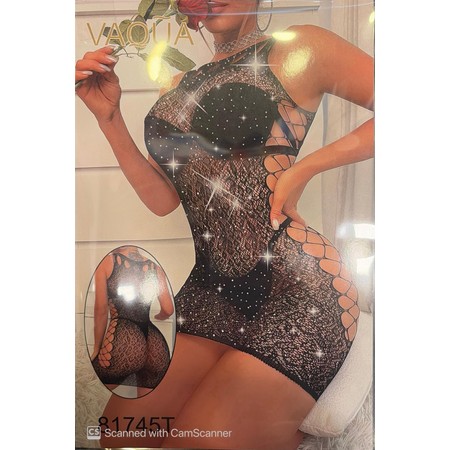 Astrixalune​​ גרביון גוף שחור מנצנץ​