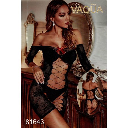 VAQUA Strapless Mini Mesh Dress Corset Bow Tie Red